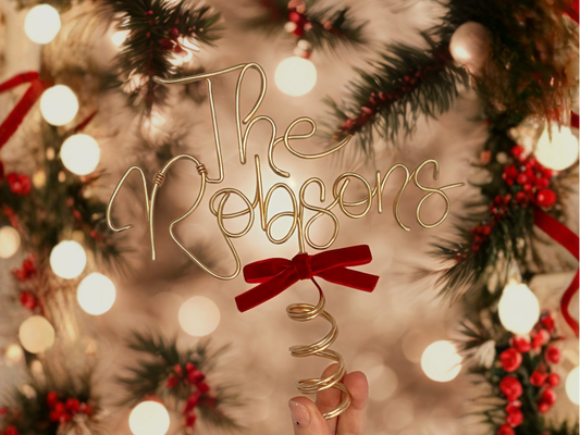 Personalised Tree Topper The Wire Boutique