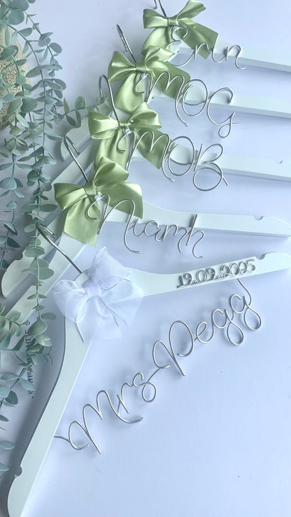Personalised wedding hanger The Wire Boutique