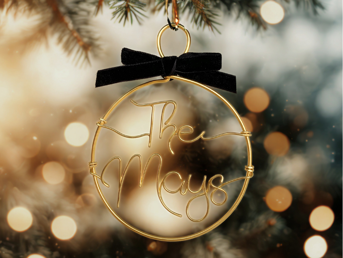 Personalised Family Name Bauble The Wire Boutique
