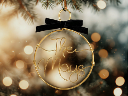 Personalised Family Name Bauble The Wire Boutique