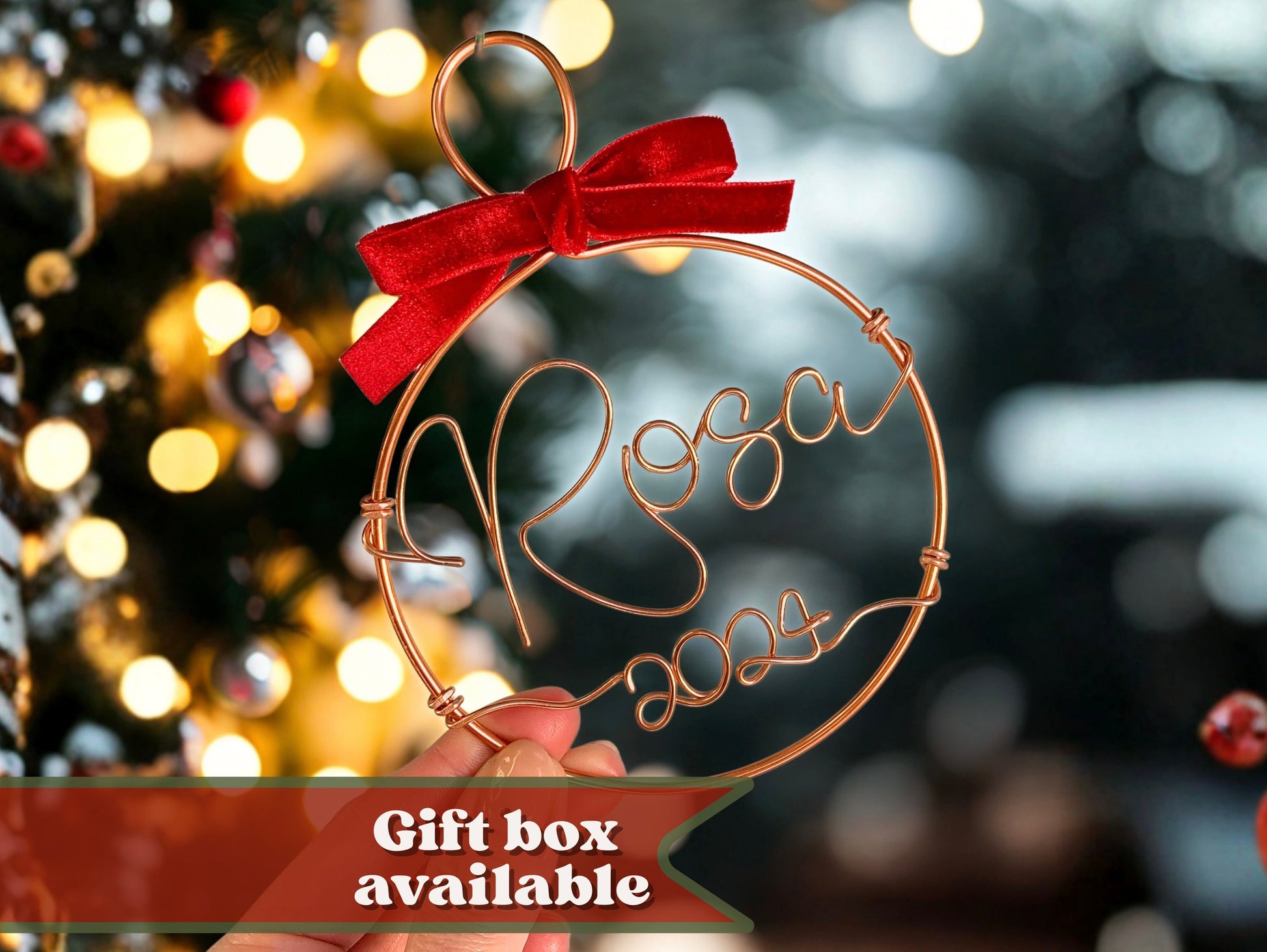 Personalised First Christmas Bauble The Wire Boutique