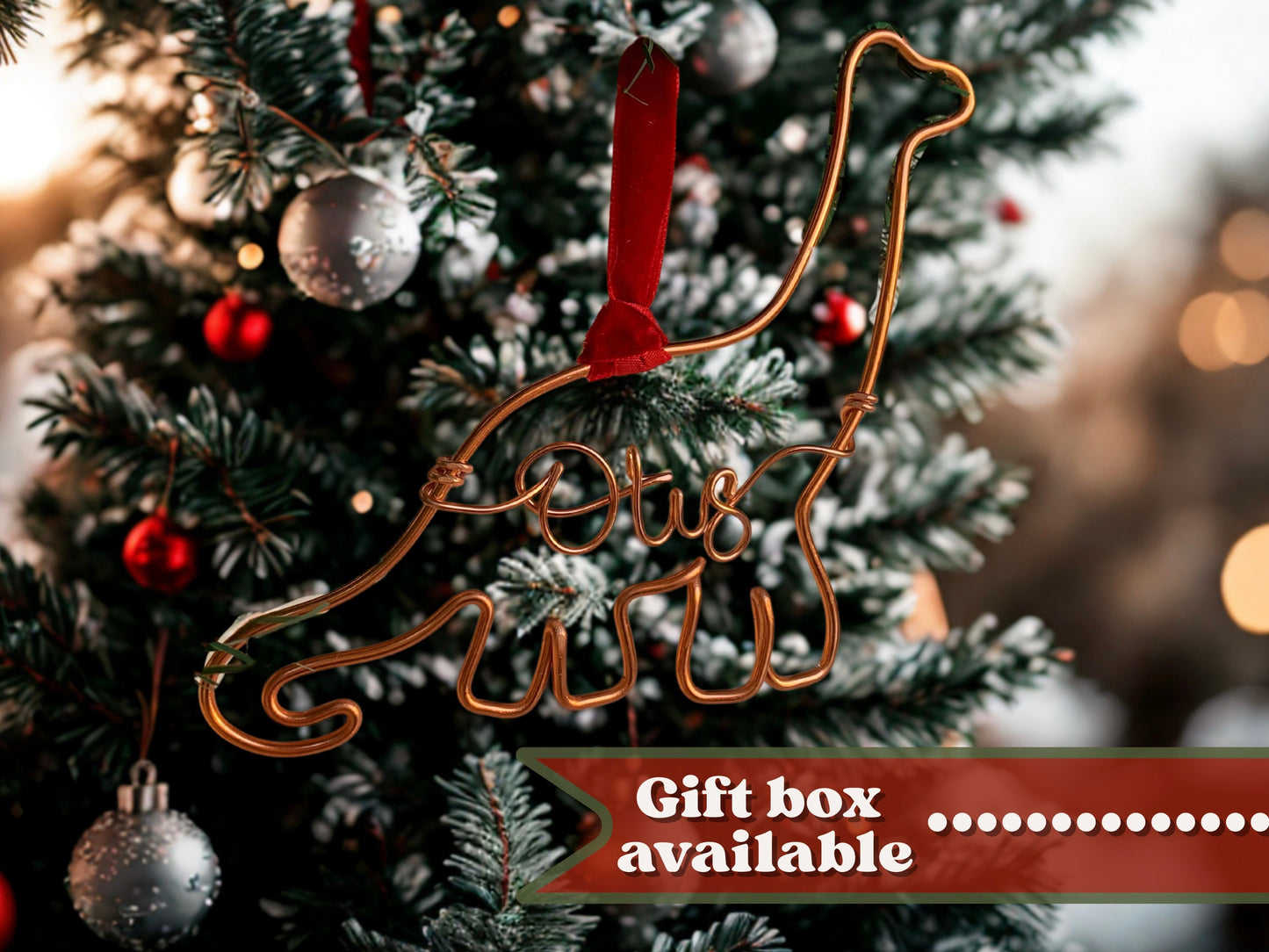 Personalised Dinosaur Bauble The Wire Boutique