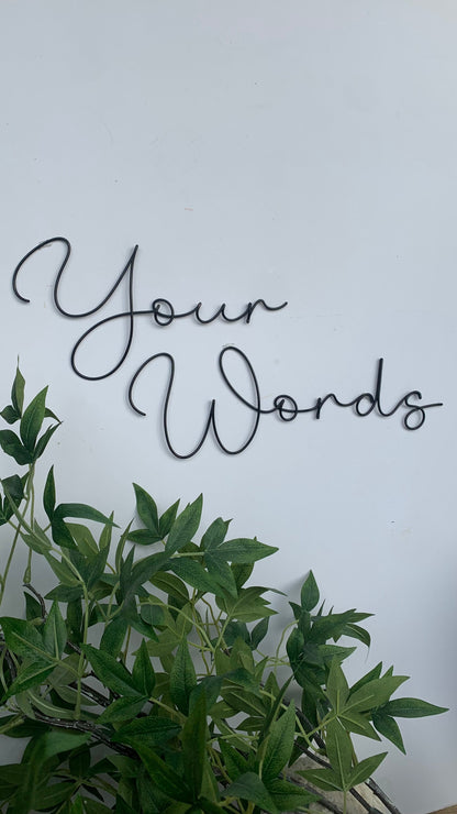 Custom Wire Words: Personalised Wall Art Lettering The Wire Boutique