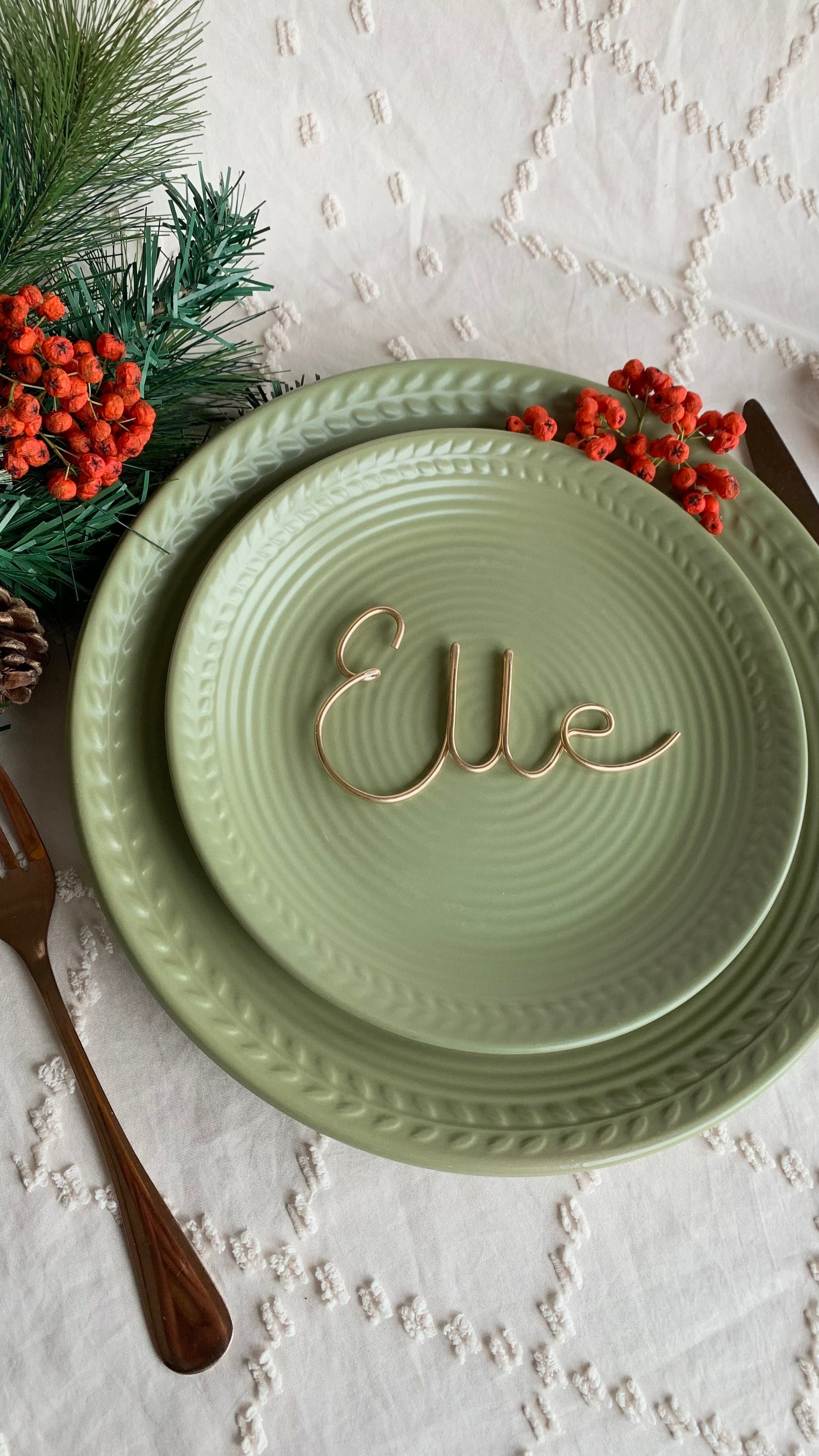 Wire Name Place Card for Your Christmas Table The Wire Boutique