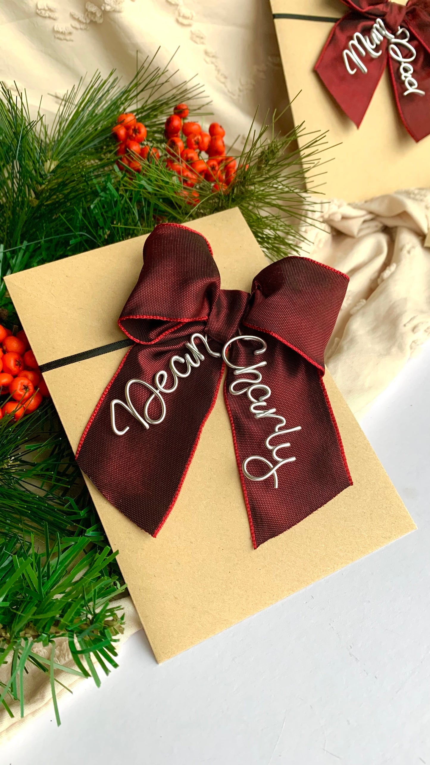 Personalised Bow Gift Tag for Money Envelopes & Gift Cards The Wire Boutique