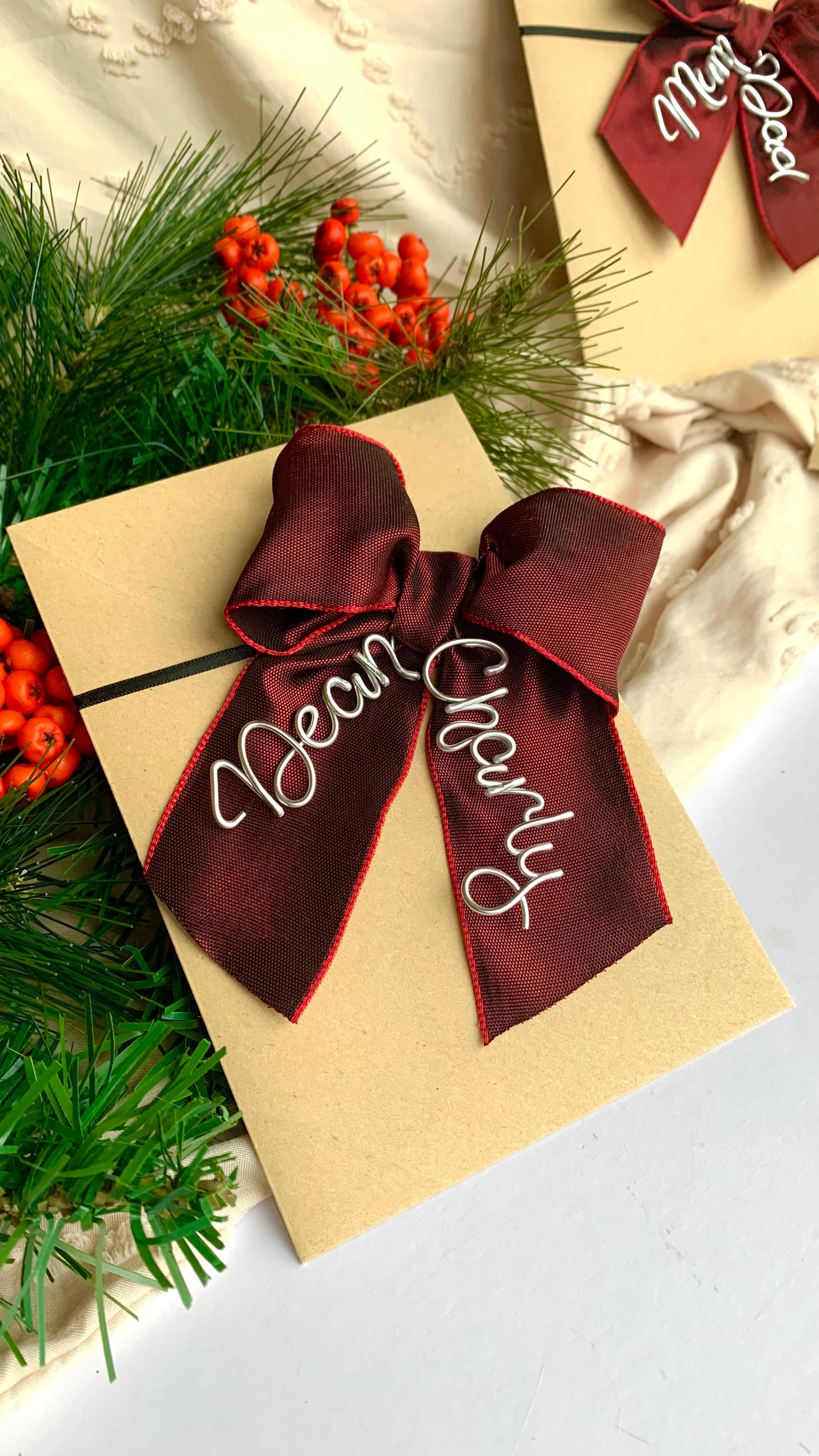 Personalised Bow Gift Tag for Money Envelopes & Gift Cards The Wire Boutique