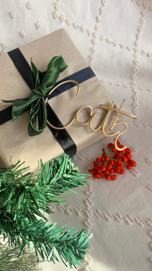 Wire Name Bauble for Christmas Tree: Personalised Ornament The Wire Boutique