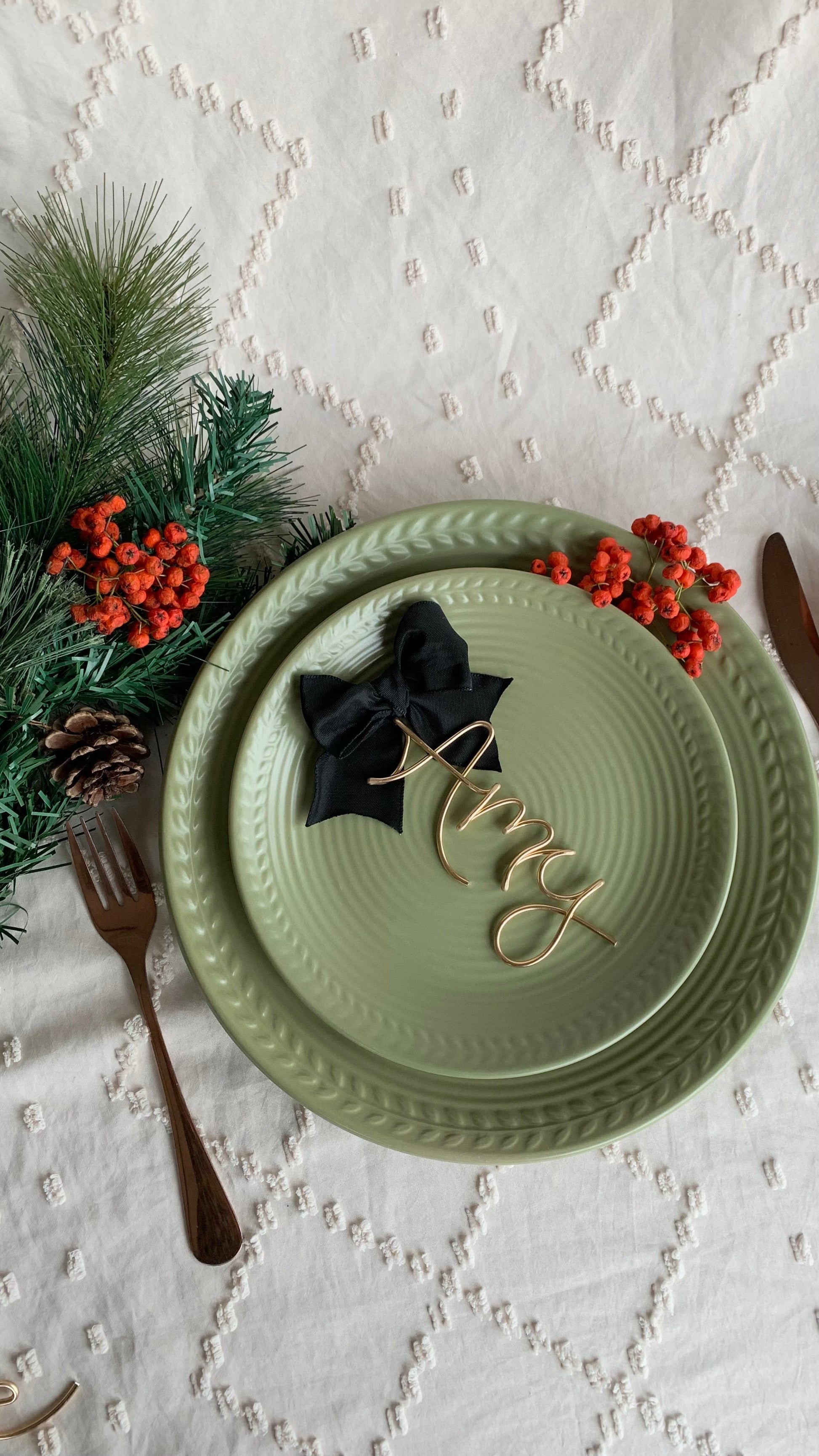 Wire Name Place Card for Your Christmas Table The Wire Boutique