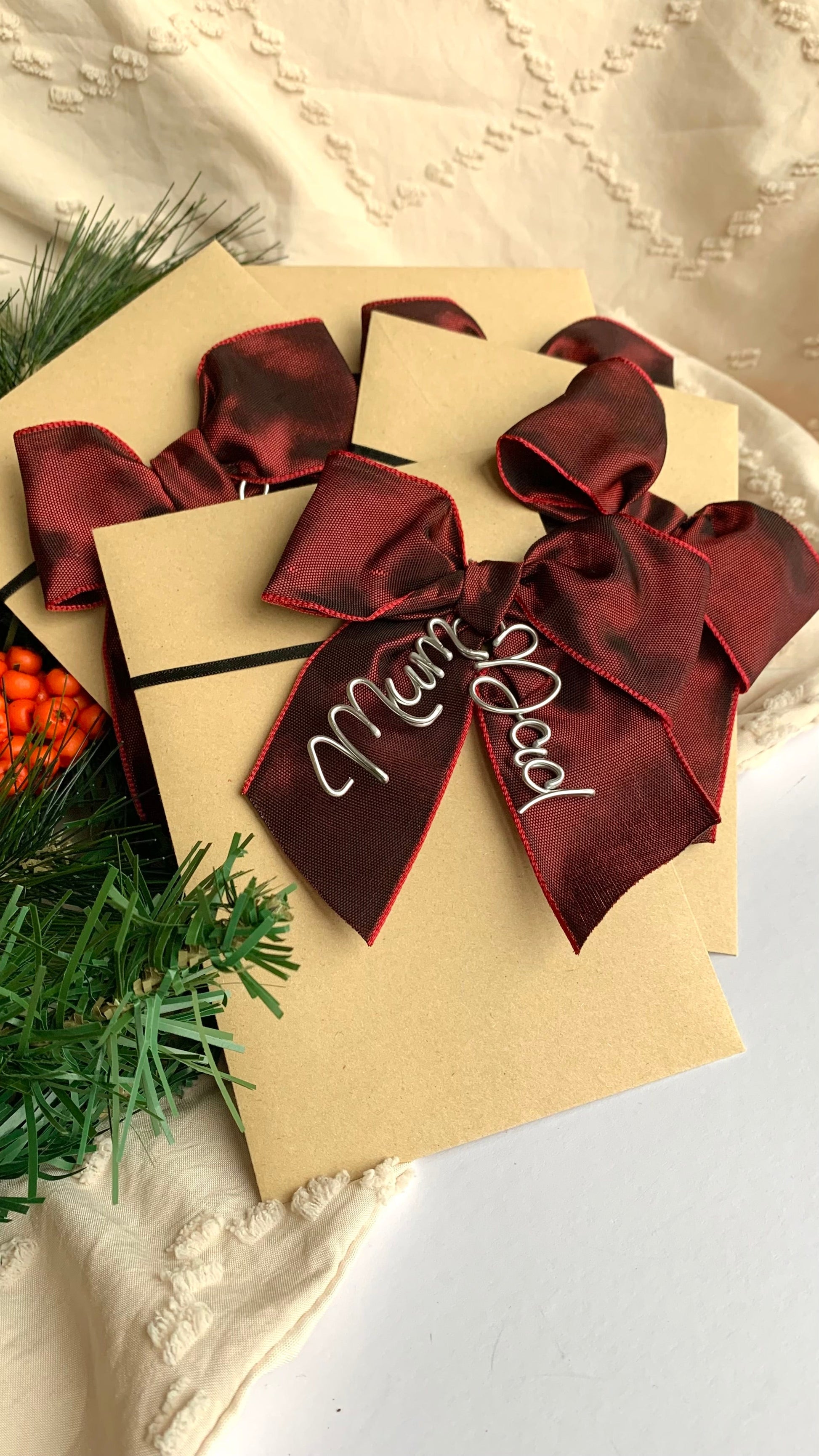 Personalised Bow Gift Tag for Money Envelopes & Gift Cards The Wire Boutique