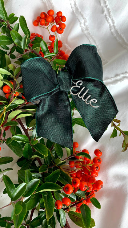 Christmas Tree Bow Bauble: Personalised Wire Tree Ribbon The Wire Boutique