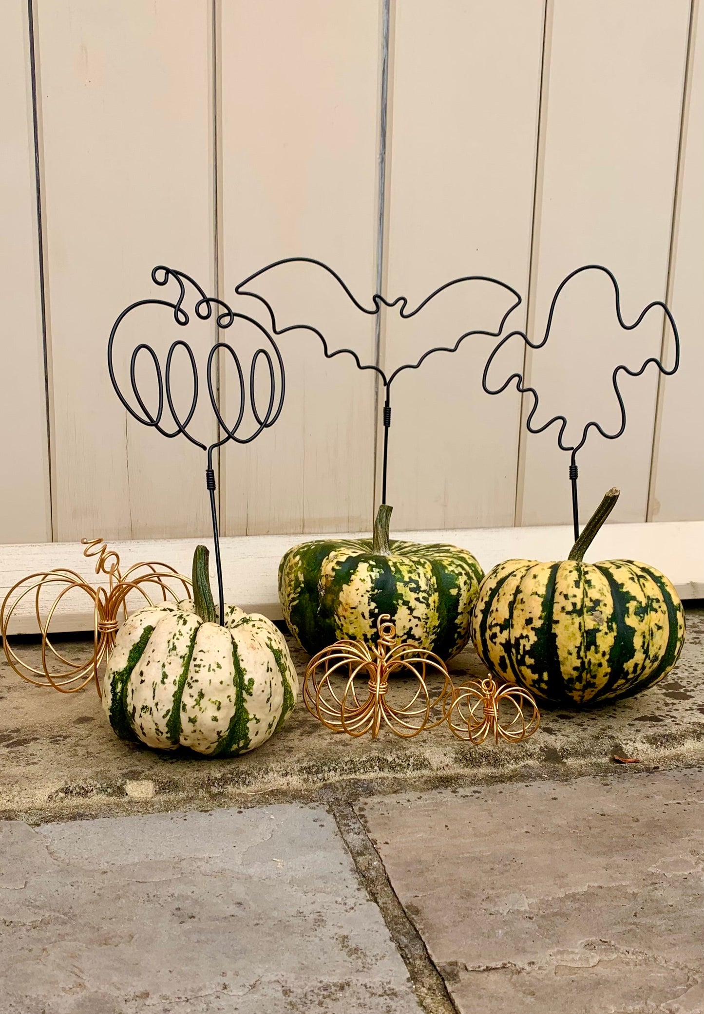 Wire Pumpkin Topper Decorations: Bat, Ghost, Pumpkin Halloween Decor The Wire Boutique