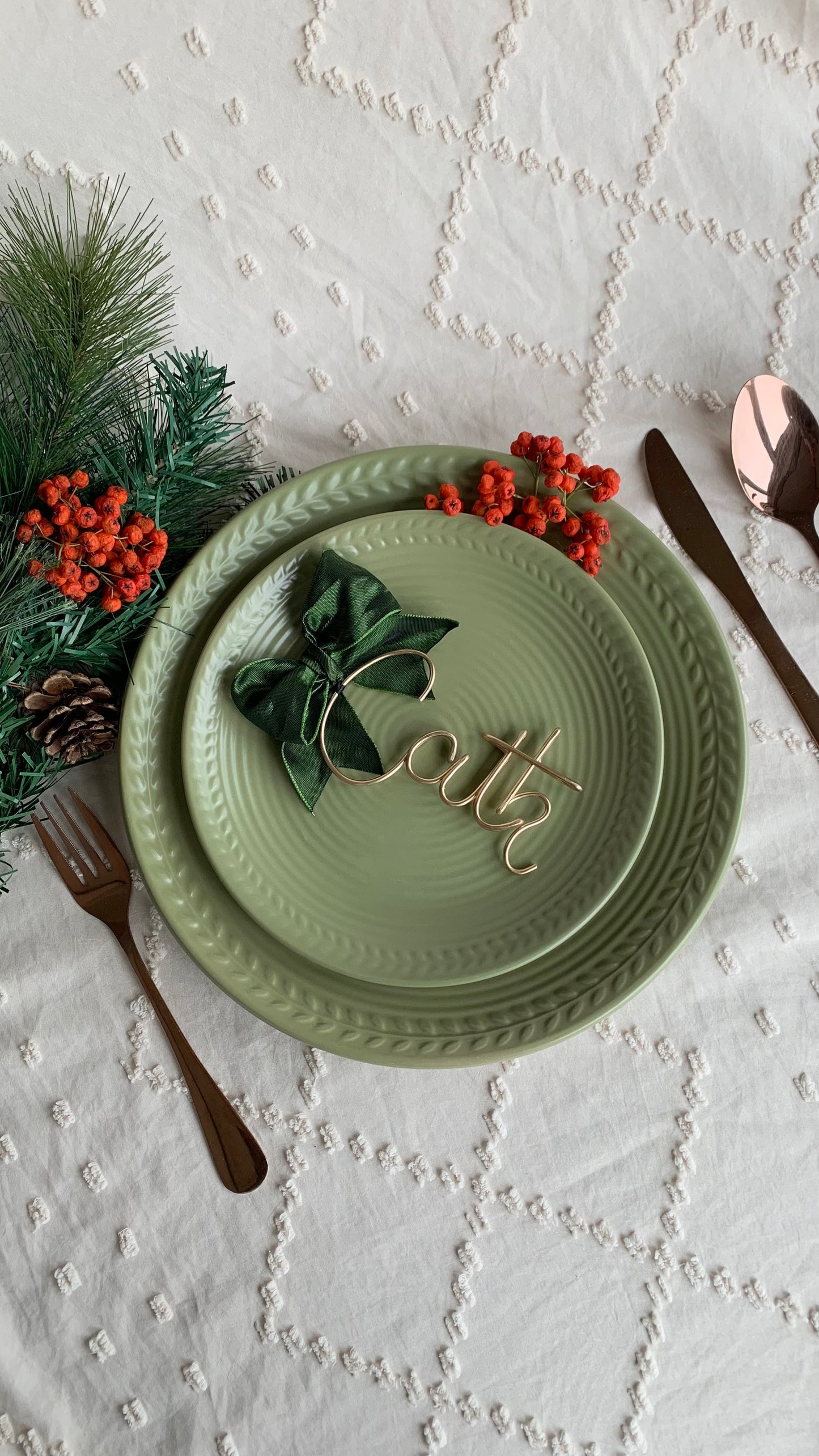 Wire Name Place Card for Your Christmas Table The Wire Boutique