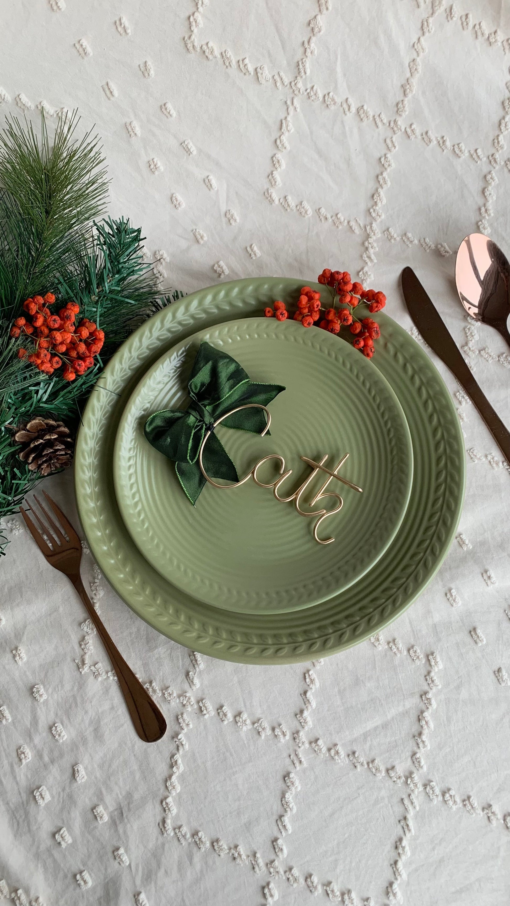 Wire Name Place Card for Your Christmas Table The Wire Boutique