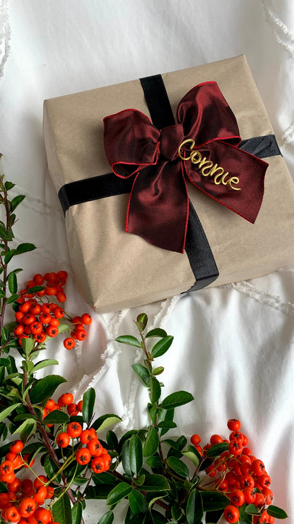 Christmas Gift Bow: Personalised Christmas Present Bow The Wire Boutique