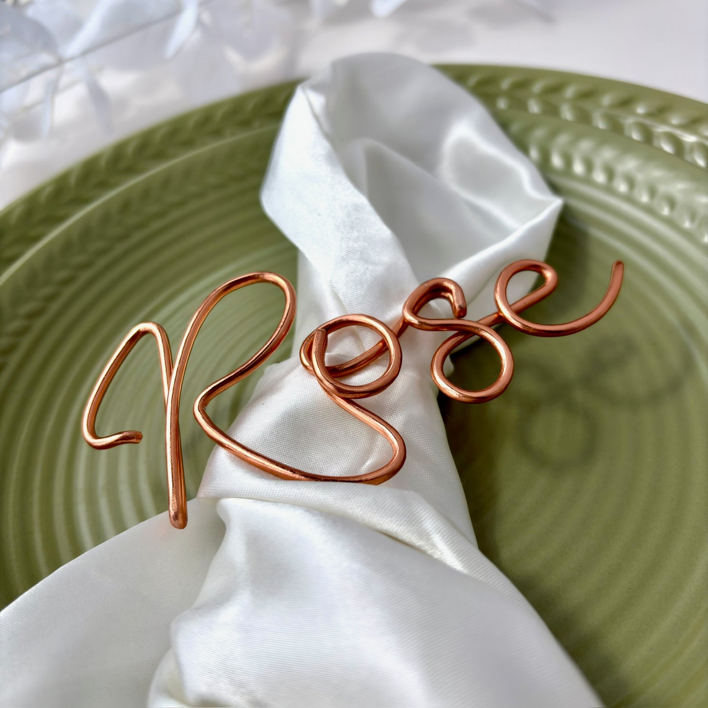 Personalised Wire Names | Place Settings | Guest Favours