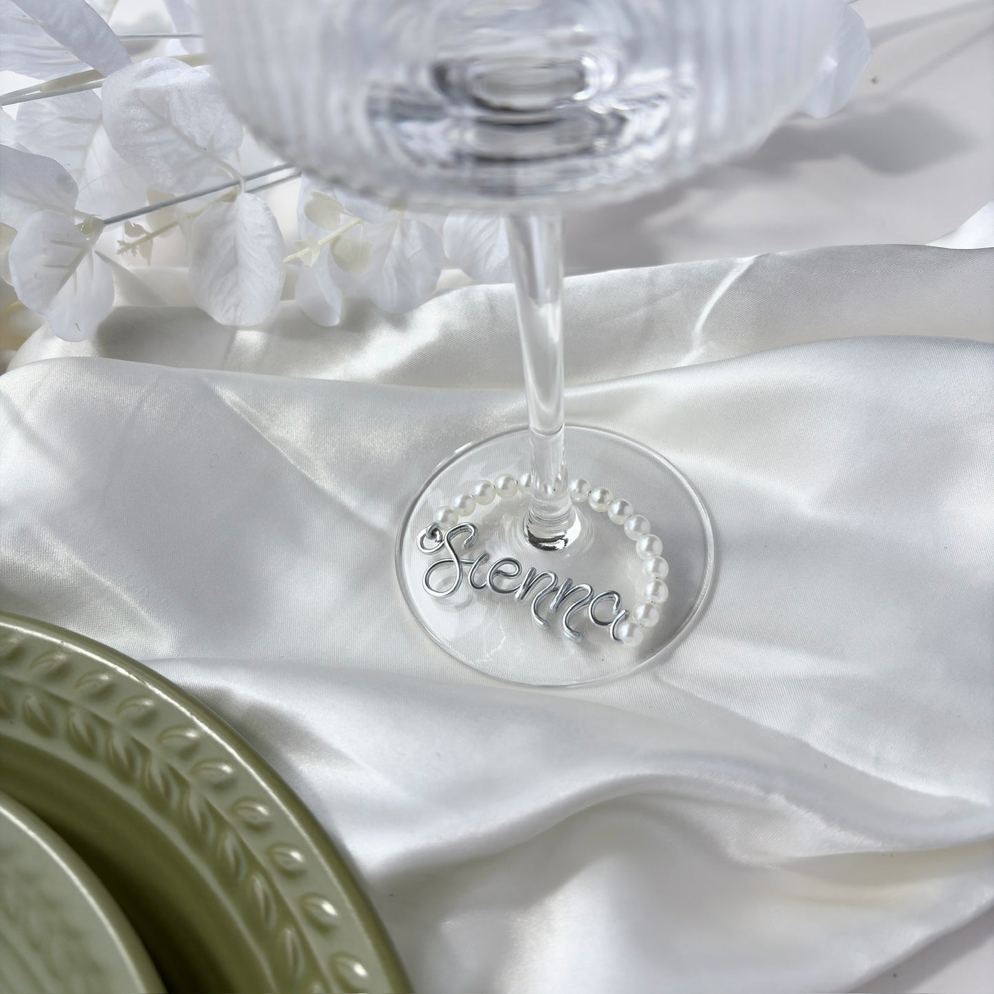 Pearl Wine Glass Charms | Place Settings | Guest Favours