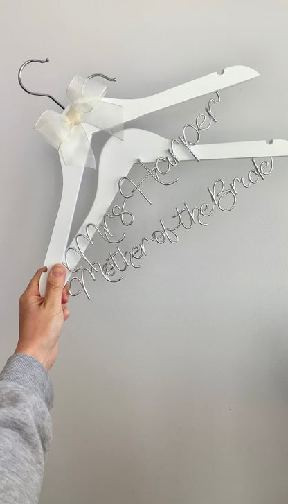 Personalised wedding hanger The Wire Boutique