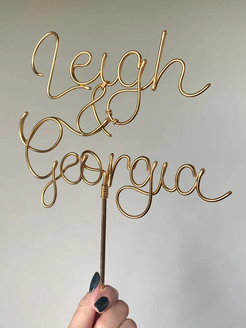 Names Wedding cake topper