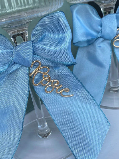 Personalised bow charm The Wire Boutique