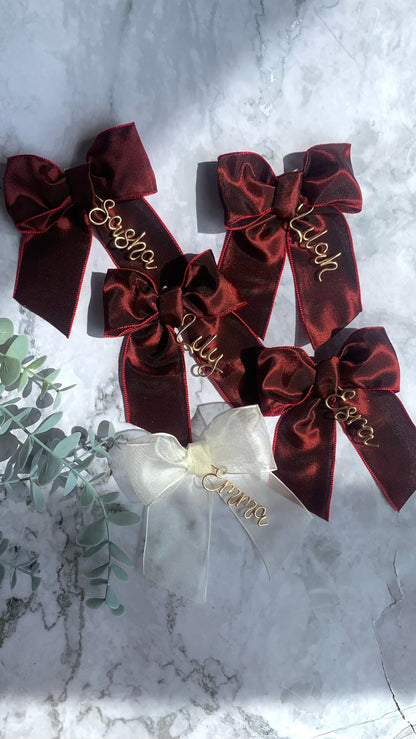 Personalised bow charm The Wire Boutique