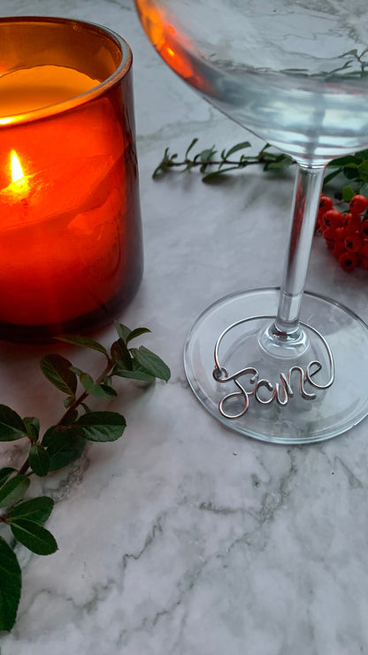 Wine glass charms The Wire Boutique