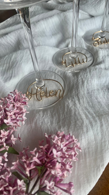 Wine glass charms The Wire Boutique