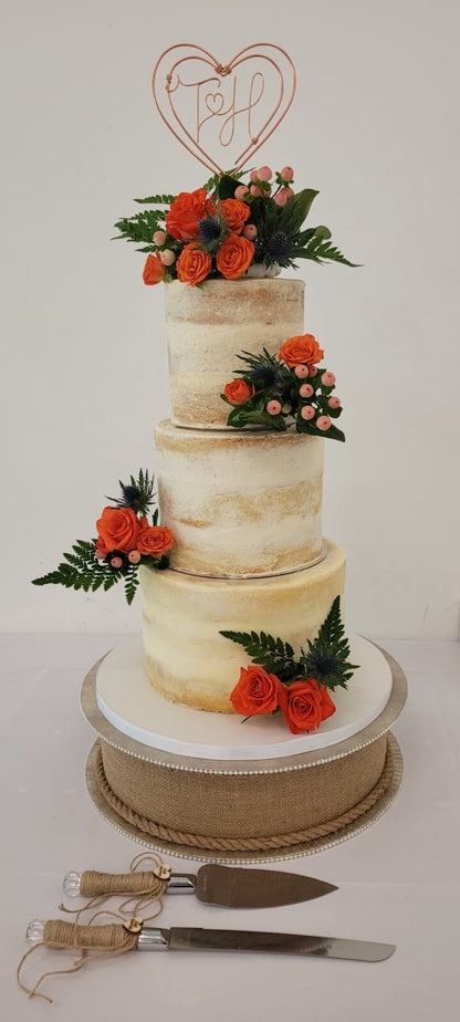 Heart Wedding cake topper The Wire Boutique