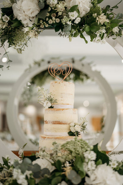 Heart Wedding cake topper The Wire Boutique