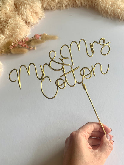 Mr&Mrs Wedding cake topper (Mr&Mr/Mrs&Mrs) The Wire Boutique