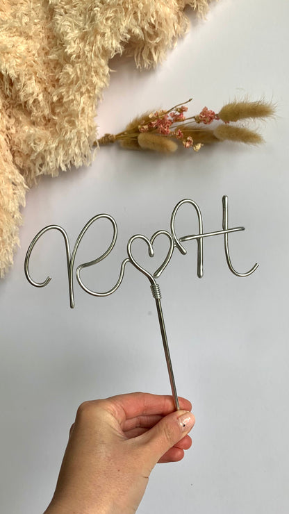 Initials Wedding cake topper The Wire Boutique