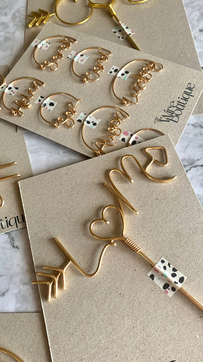 Arrow Wedding cake topper The Wire Boutique