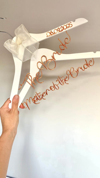 Personalised wedding hanger The Wire Boutique