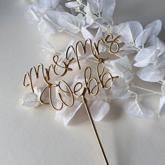 Personalised Mr&Mrs Wedding Cake Topper