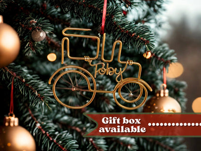 Personalised Tractor Bauble The Wire Boutique