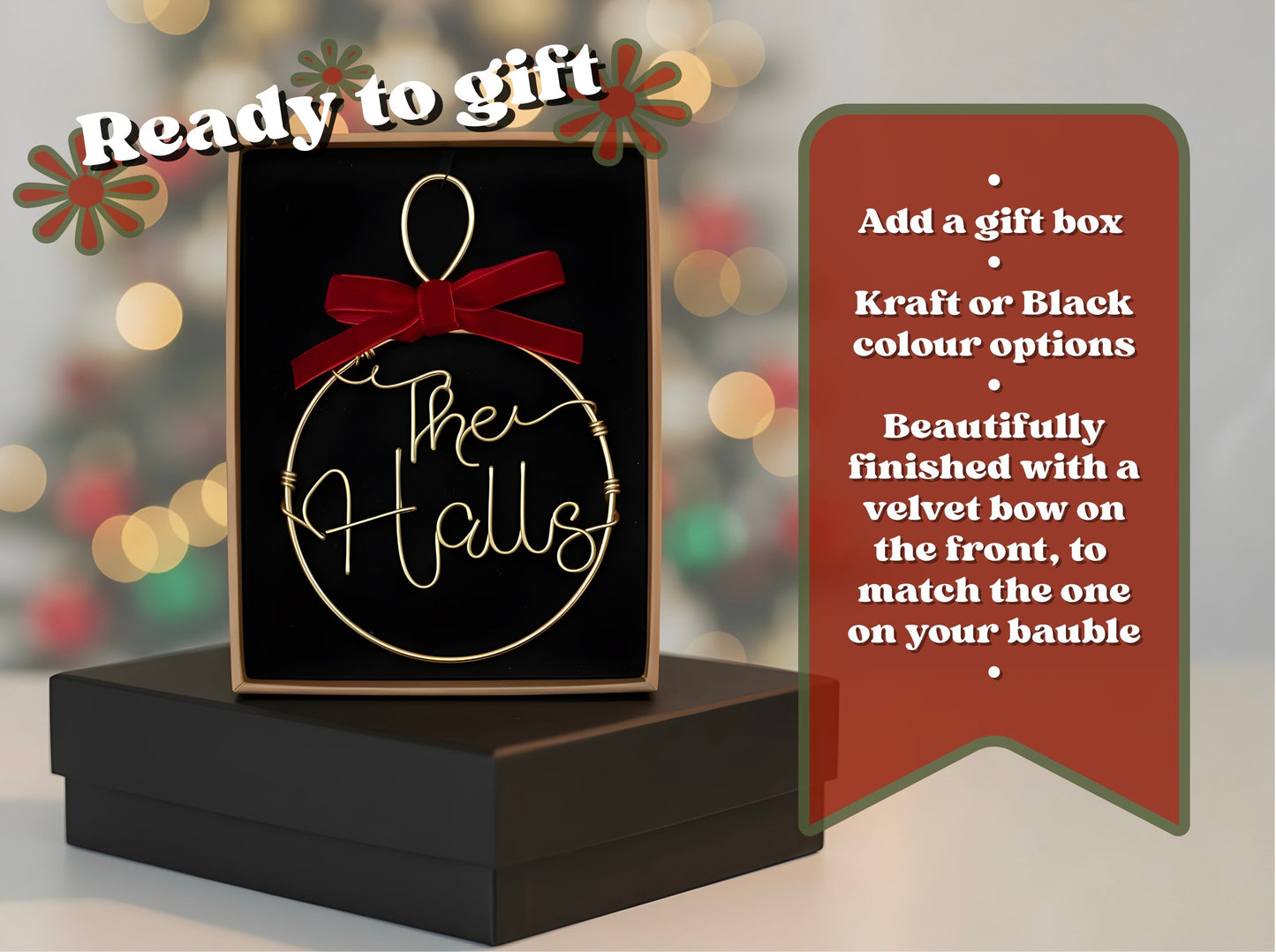 Star Bauble Personalised with Wire Name The Wire Boutique