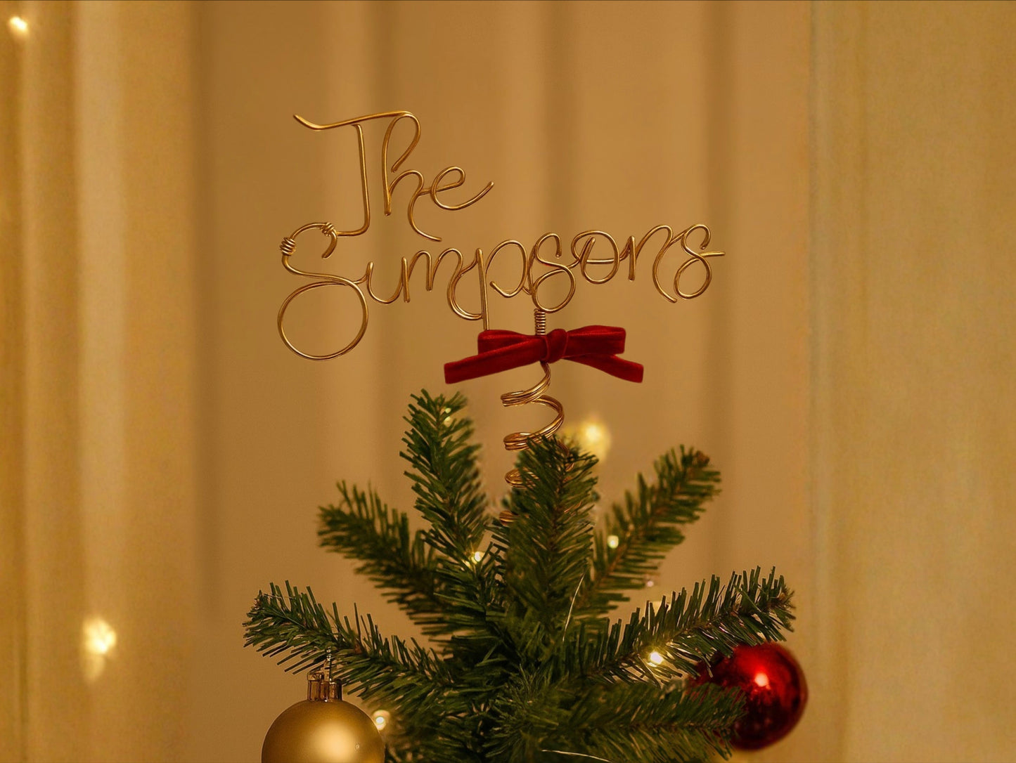 Personalised Tree Topper The Wire Boutique