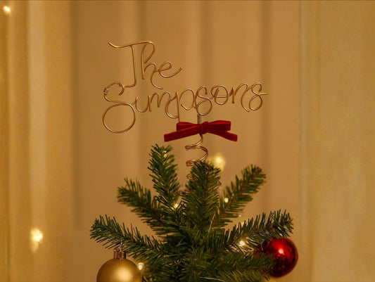 Personalised Tree Topper The Wire Boutique