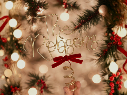 Personalised Tree Topper The Wire Boutique