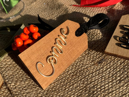 Personalised Wooden Gift Tags The Wire Boutique