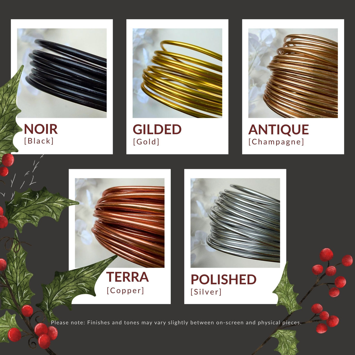 christmas wire colour for personalised christmas decorations