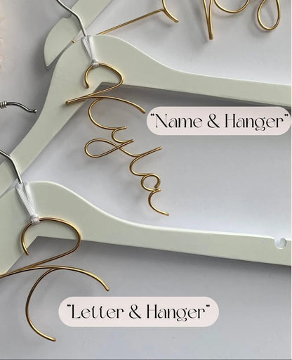 levels of personalisation for hanger charms - name or single letter