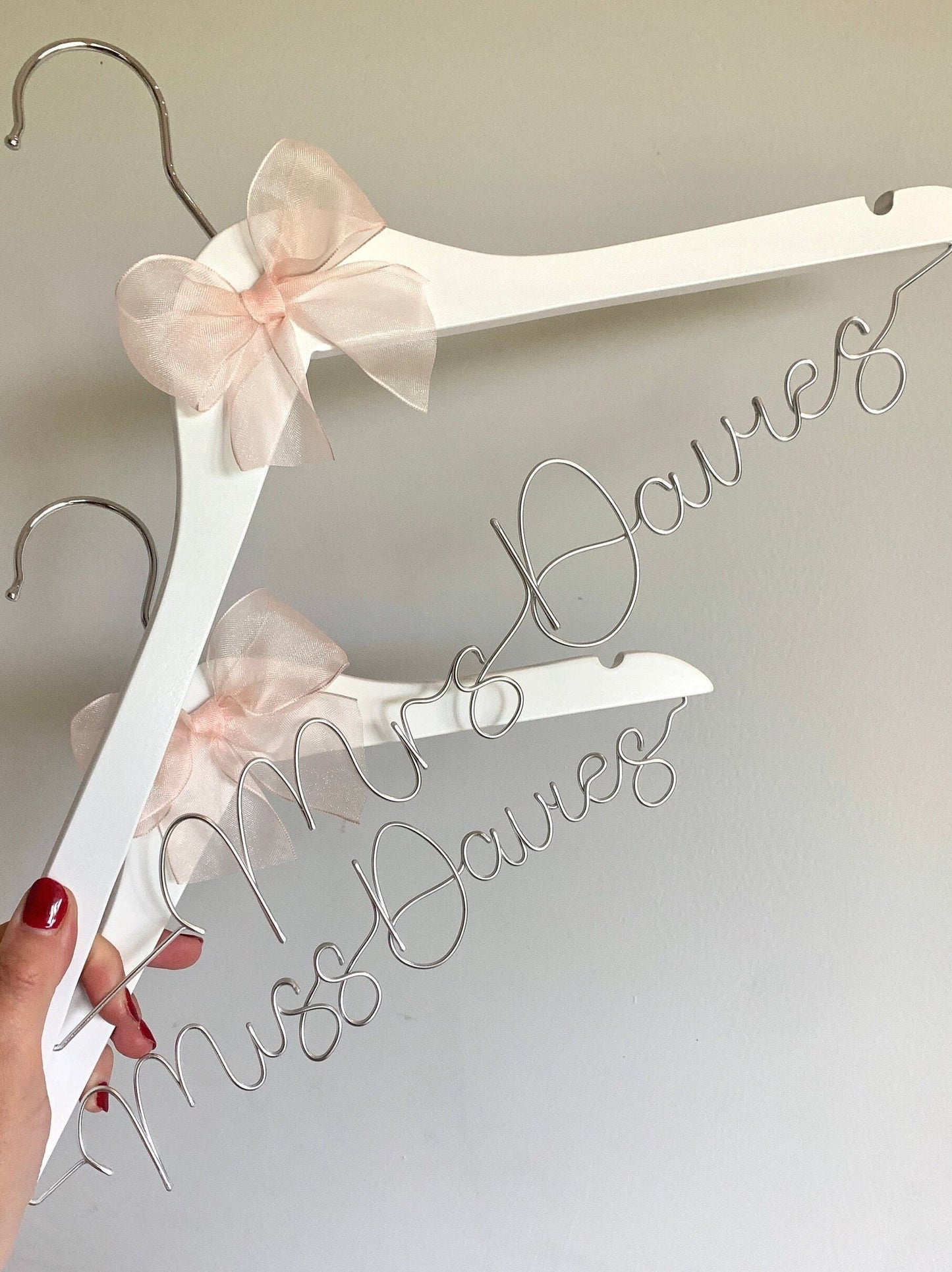 Bridal & flower girl hanger set