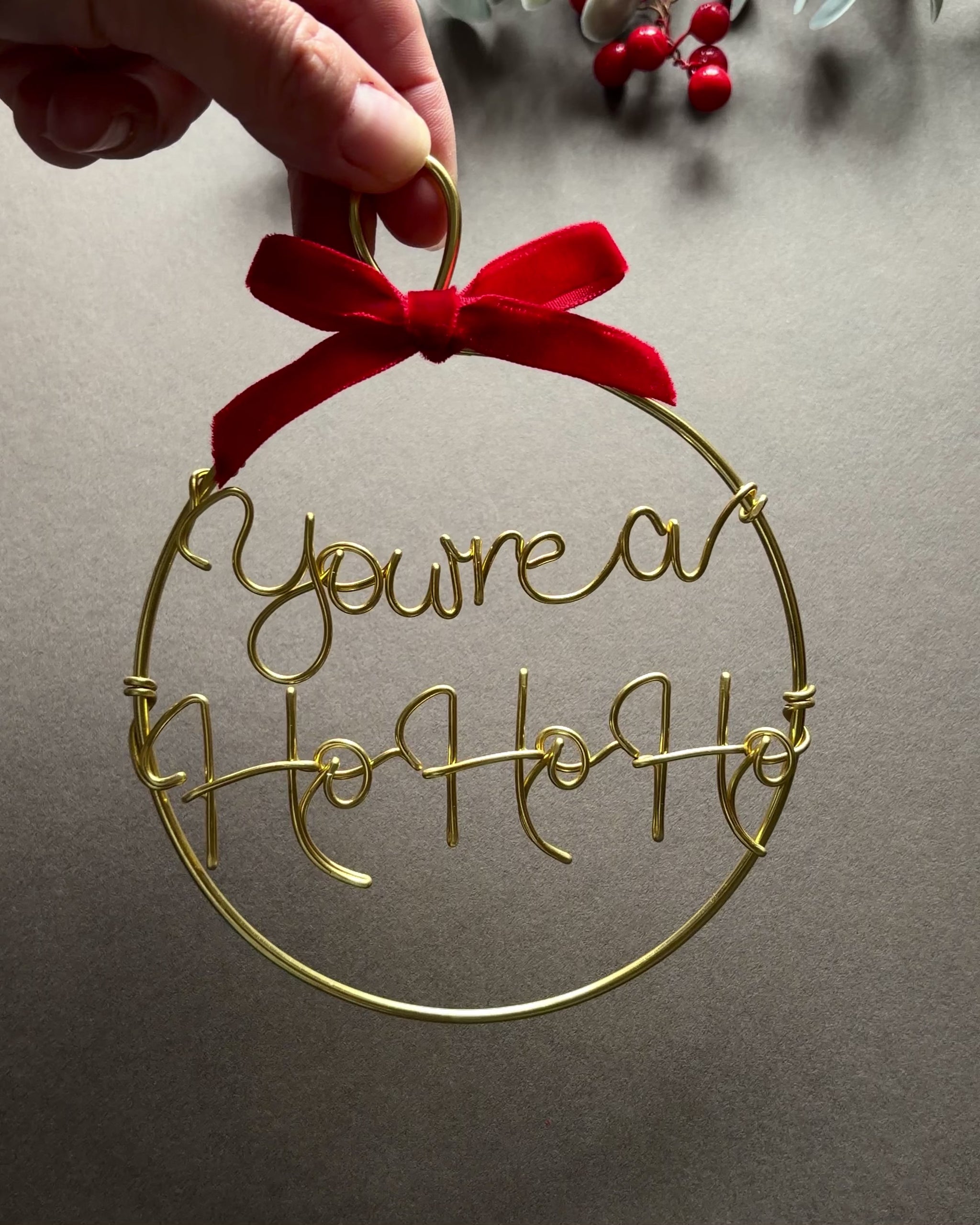 you’re a ho ho ho funny rude adult sweary banter christmas bauble